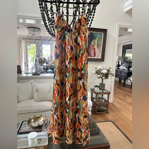 INDIKAH MIDI FLORAL DRESS NEW WITH TAGS - Picture 4 of 13